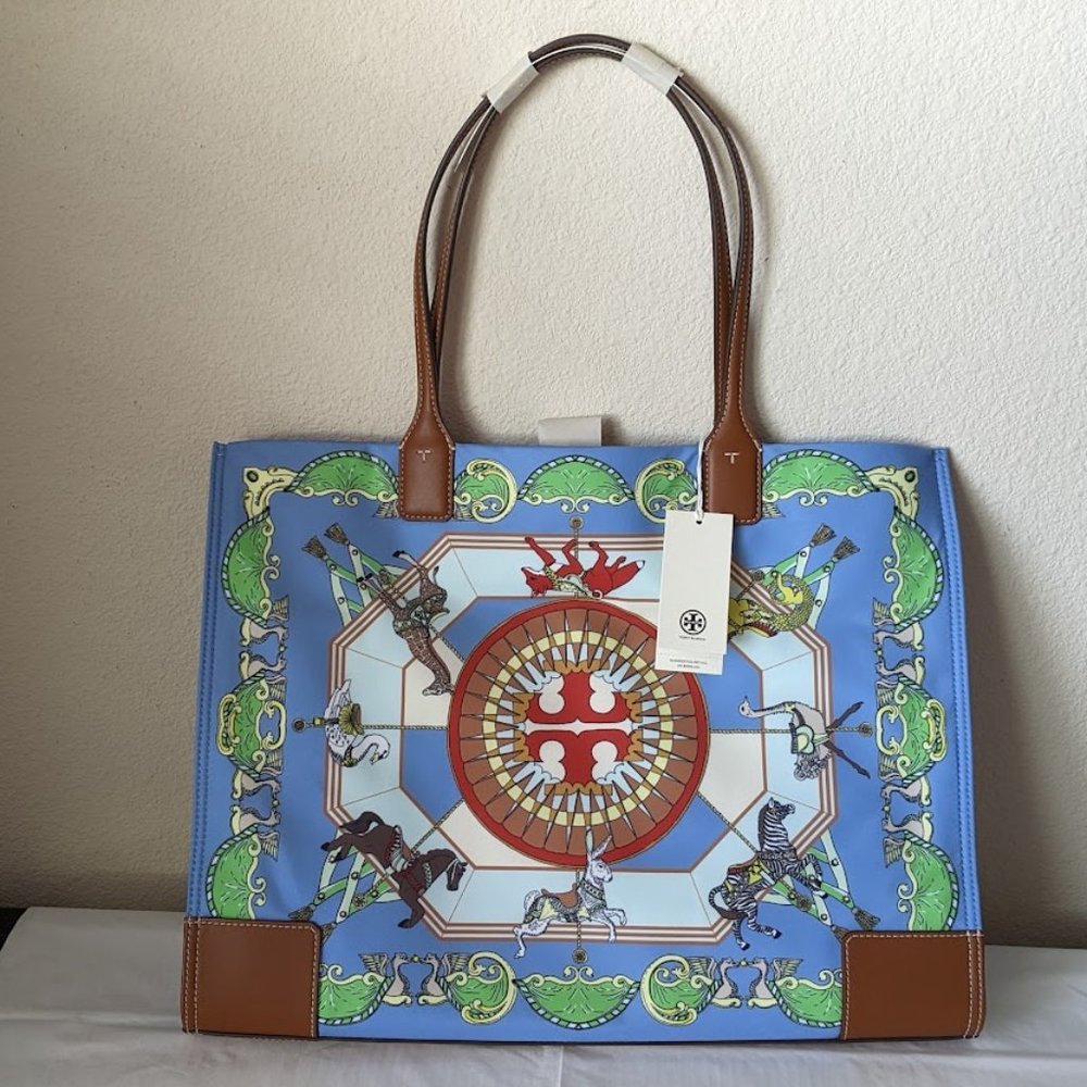 NEW TORY BURCH Ella Printed Tote